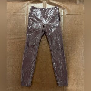 White House Black Market Runway Burgandy Faux Leather Leggings - Size 8